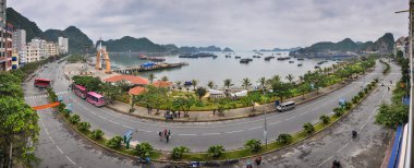 Quay in the Bay of Cat Ba Island clipart