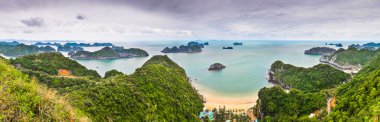 Panorama from the top of Cat Ba Island clipart