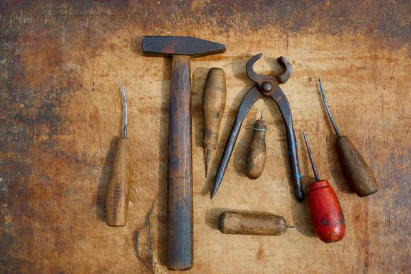 vintage ayakkabı araçlar kümesi 