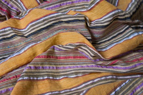 印度传统的带条纹的织物 — 图库照片