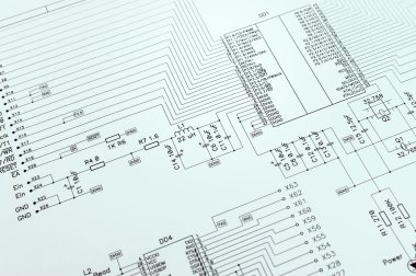 Şematik diyagramı closeup fotoğraf
