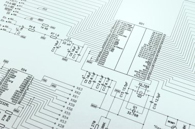 Şematik diyagramı closeup fotoğraf