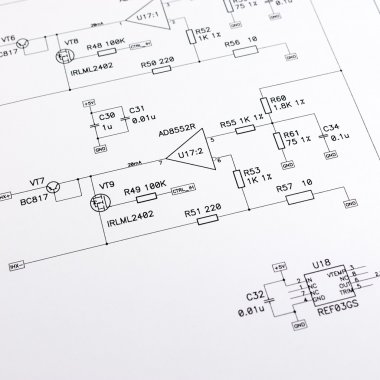 Şematik diyagramı closeup fotoğraf