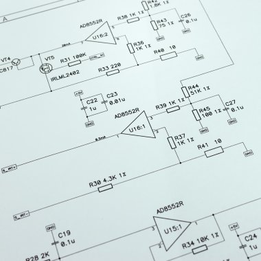 Şematik diyagramı closeup fotoğraf