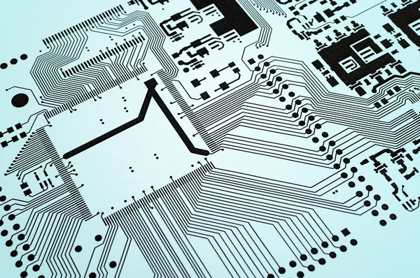 Elektronische Platine gedruckte Design-Projekt — Stockfoto