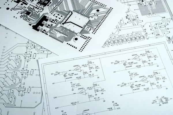 Schematic diagram sheet — Stock Photo, Image