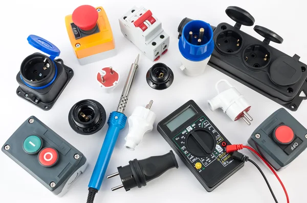 Equipamiento eléctrico y herramientas — Foto de Stock