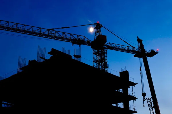 Construction Site Night Scene — Stock Photo, Image