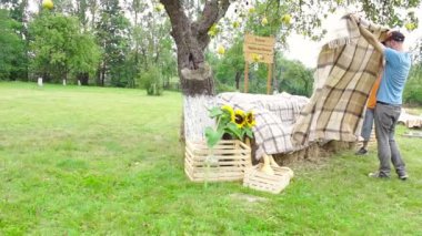Düğün floristics bir rustik tarzda