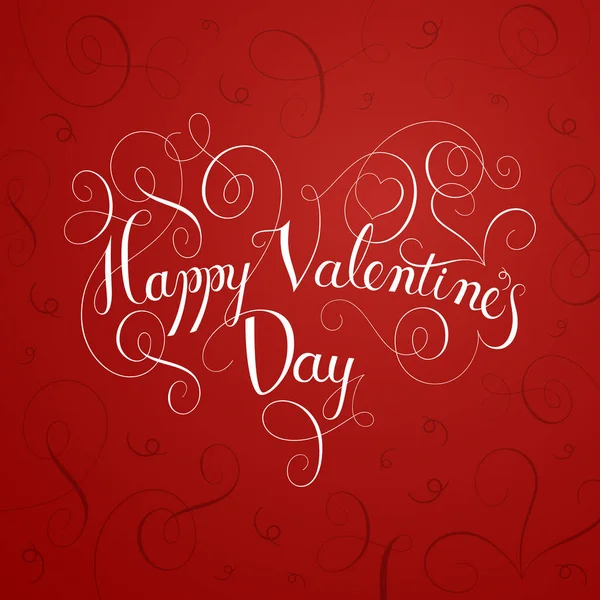 Buon San Valentino Disegno Mano Lettering Illustrazione Vettoriale Design — Vettoriale Stock