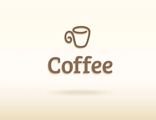 Koffiecup Icoon Cafe Logo Vector Illustratie — Stockvector