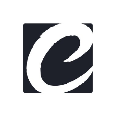 Yaratıcı C harfi vektör logosu tasarımı. Boya fırçası desenli el yazısı. Monogram vektör işareti. Karakter logosu sembolü. Simge tasarımı