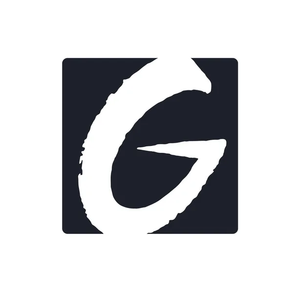Yaratıcı G harfi vektör logosu tasarımı. Boya fırçası desenli el yazısı. Monogram vektör işareti. Karakter logosu sembolü. Simge tasarımı
