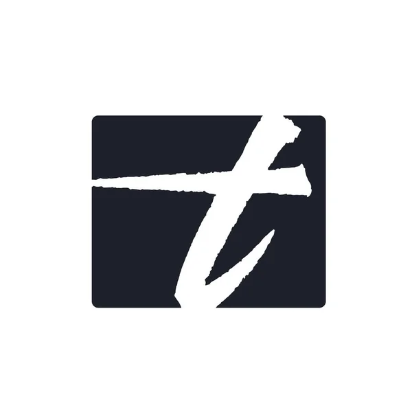 Yaratıcı Harfi Vektör Logosu Tasarımı Boya Fırçası Desenli Yazısı Monogram — Stok Vektör