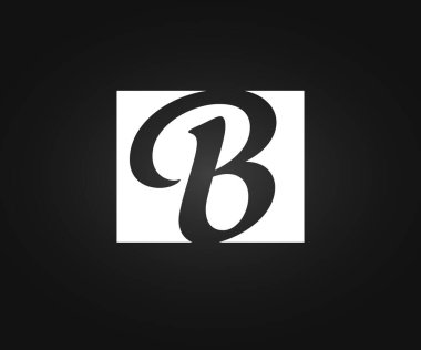Yaratıcı B harfi vektör logosu tasarımı. Monogram vektör işareti. Karakter logosu sembolü. Simge tasarımı