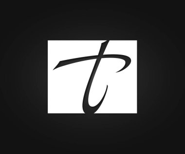 Yaratıcı t harfi vektör logosu tasarımı. Monogram vektör işareti. Karakter logosu sembolü. Simge tasarımı