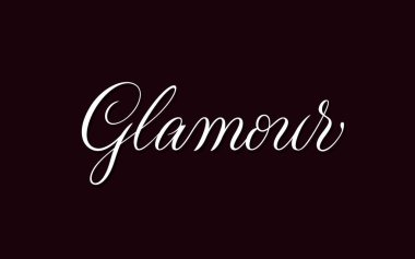 Cazibe vektör harfleri. El yazısı metin etiketi. Kaligrafik tipografi tasarımı