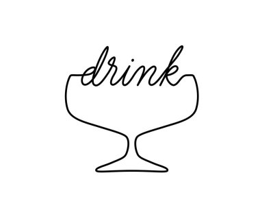 Logo amblemi tasarımını iç. Harfli ve cam sembollü vektör işareti