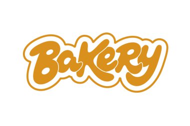 Fırın vektör yazıtları. Eşsiz el çizimi yazı tahtası.