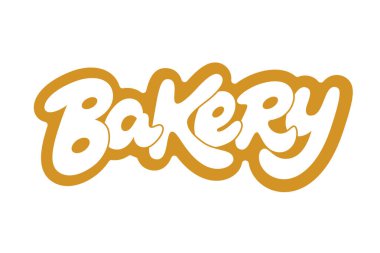 Fırın vektör yazıtları. Eşsiz el çizimi yazı tahtası.