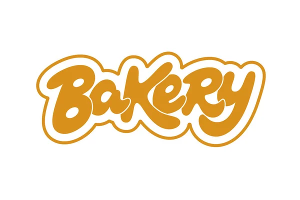 Bäckereivektorinschrift Einzigartiges Handgezeichnetes Schriftzeichen — Stockvektor