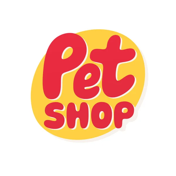 Vektor Inschrift Für Pet Shop Einzigartiges Handgezeichnetes Schriftzeichen — Stockvektor