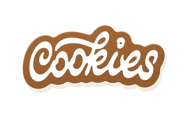 Letras vetoriais de cookies — Vetor de Stock