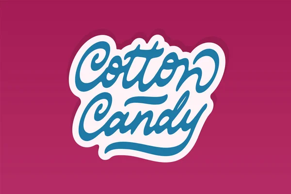 Katoen Candy vector belettering — Stockvector