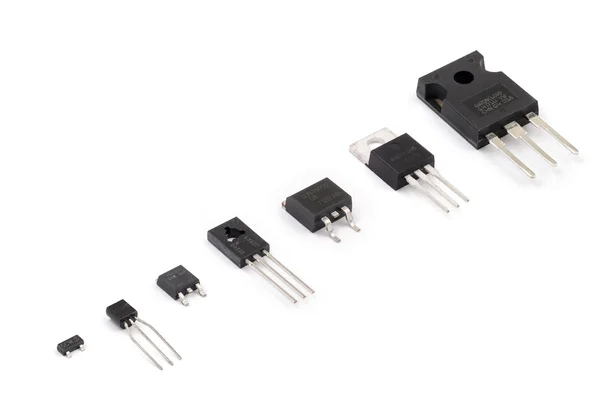 Varios tipos de transistores — Foto de Stock