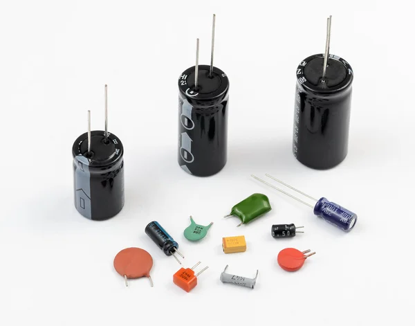 Capacitors. Various Kinds — Stock Photo, Image