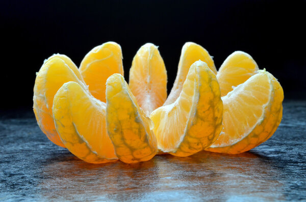 a fresh mandarines
