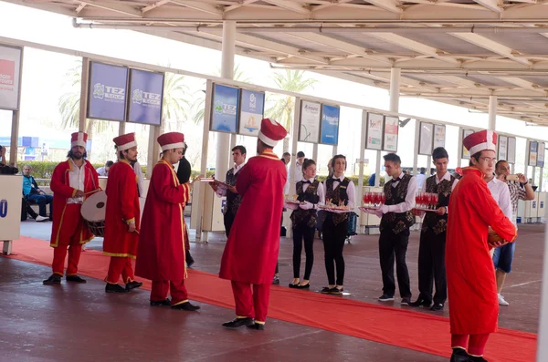 Antalya International airport welcomes visitors of Expo 2016 — Stock Photo, Image