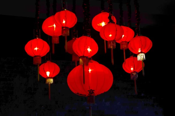 Čínské novoroční lucerny Stock Fotografie