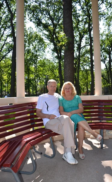 Pareja feliz abrazando al aire libre — Foto de Stock