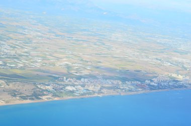 Havadan görünümü Türkiye'nin kıyı şeridi