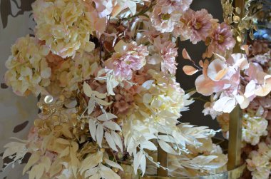 Beautiful colorful pattern with petals of flower closeup.