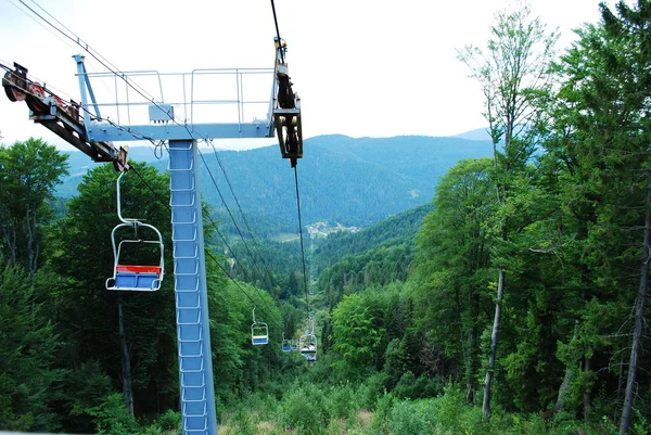 Ski Lift Chair ai Carpazi — Foto Stock