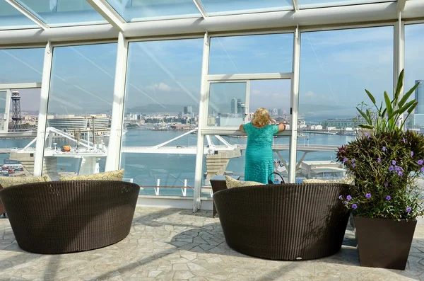 Open deck, Solarium area of a cruise ship — Stock Photo, Image