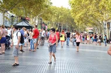 Barselona Simgesel Yapı - La Rambla Caddesi