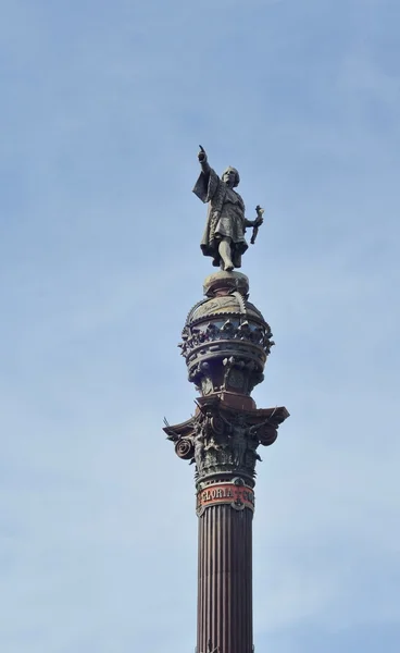 Christopher columbus pomnik w barcelona, Hiszpania — Zdjęcie stockowe