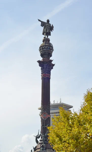 Columbus heykel Barcelona, İspanya — Stok fotoğraf