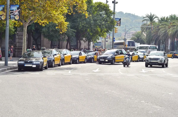Taxi Barcelona, Catalogna, Spagna . — Foto Stock