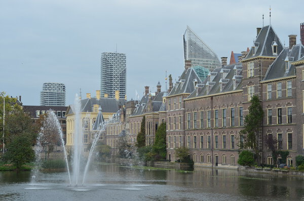 Facade of Ridderzaal in Binnenhof, Hague, Netherlands