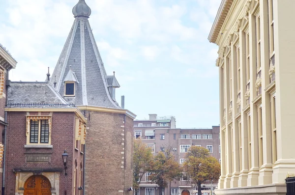 Gotische façade van de ridderzaal in het binnenhof, Den Haag, Nederland — Stockfoto