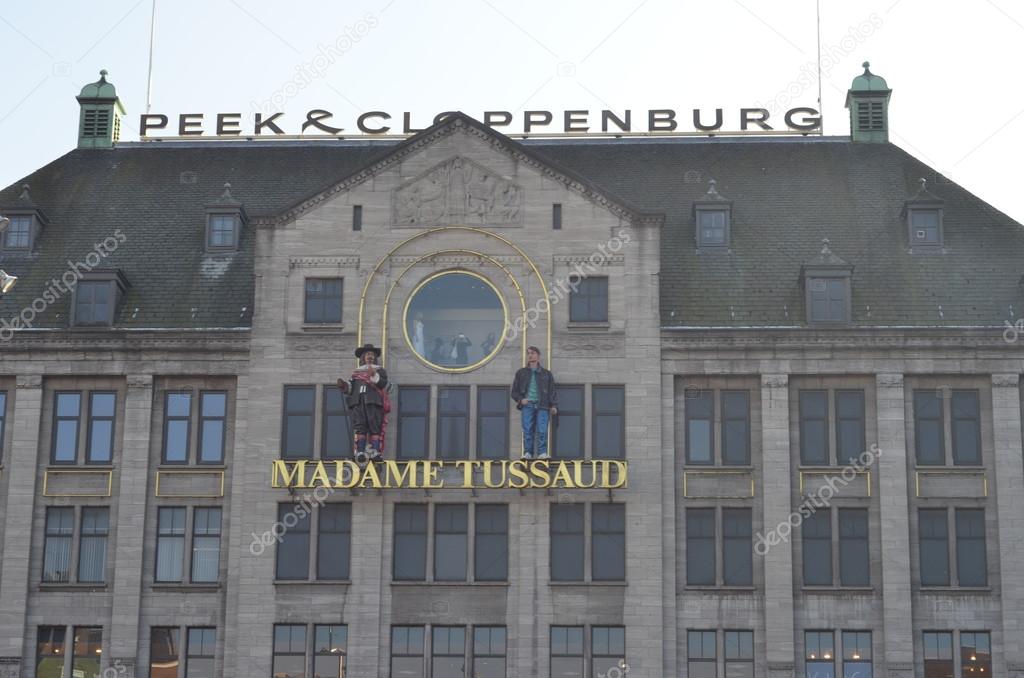 Facade of Madame Tussaud wax museum  in Amsterdam, Netherlands.