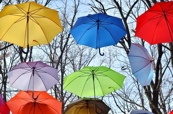 Bright umbrellas. Freedom concept — Stock Photo, Image