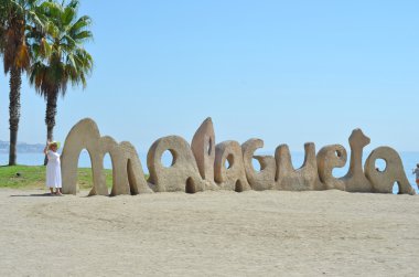 Malagueta Plajı Malaga, İspanya