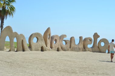 Malagueta Plajı Malaga, İspanya