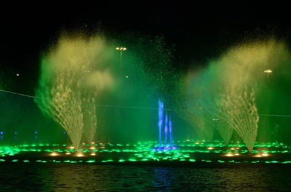 Amazing dancing fountain — Stock Photo, Image