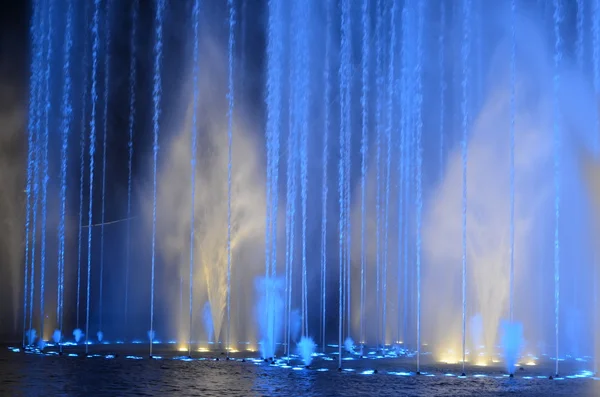 Colorful dancing fountain — Stock Photo, Image